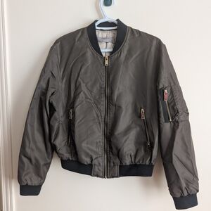 Zara Olive Bomber Jacket